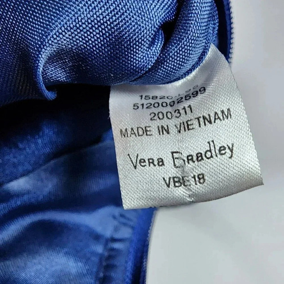 Vera Bradley HIPSTER Crossbody BLUE TAPESTRY Purse Shoulder Bag - Picture 8 of 9